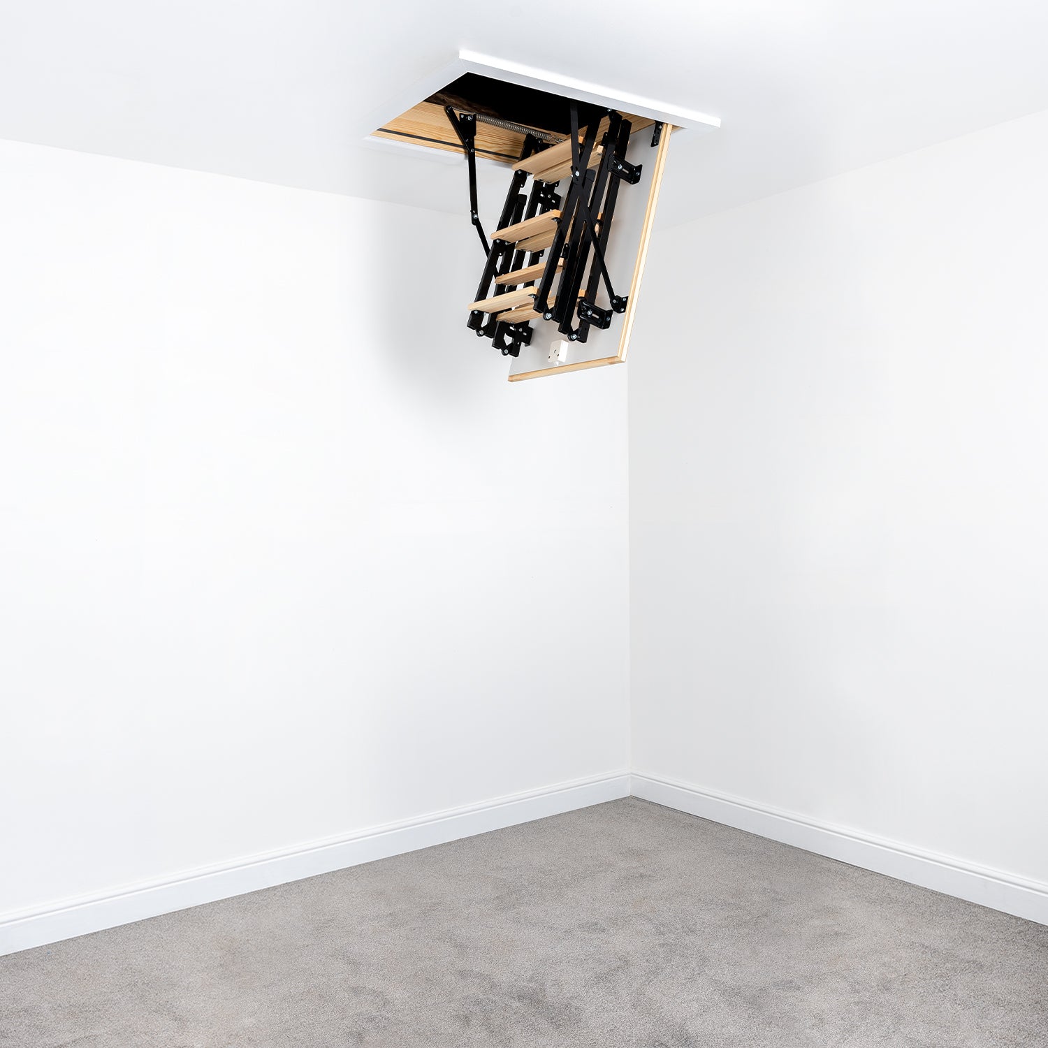 Mini Wooden & Metal Folding Loft Ladder & Hatch — Loft-Trac