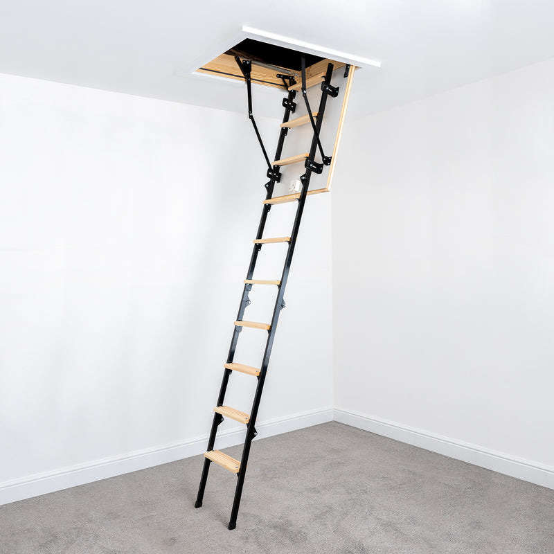 Mini Wooden & Metal Folding Loft Ladder & Hatch — Loft-Trac