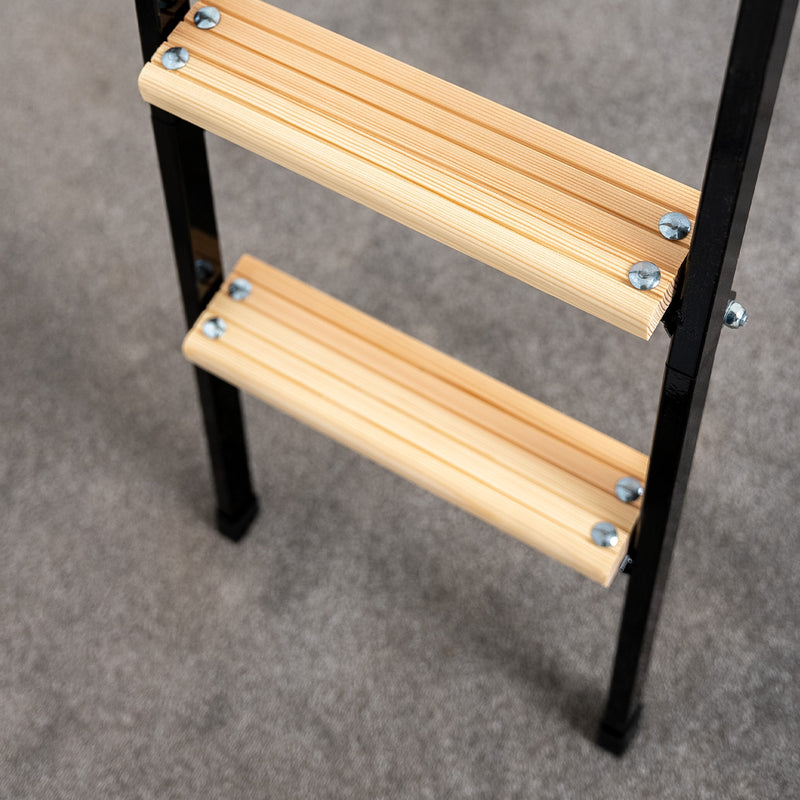 Mini Wooden & Metal Folding Loft Ladder & Hatch Closeup — Loft-Trac