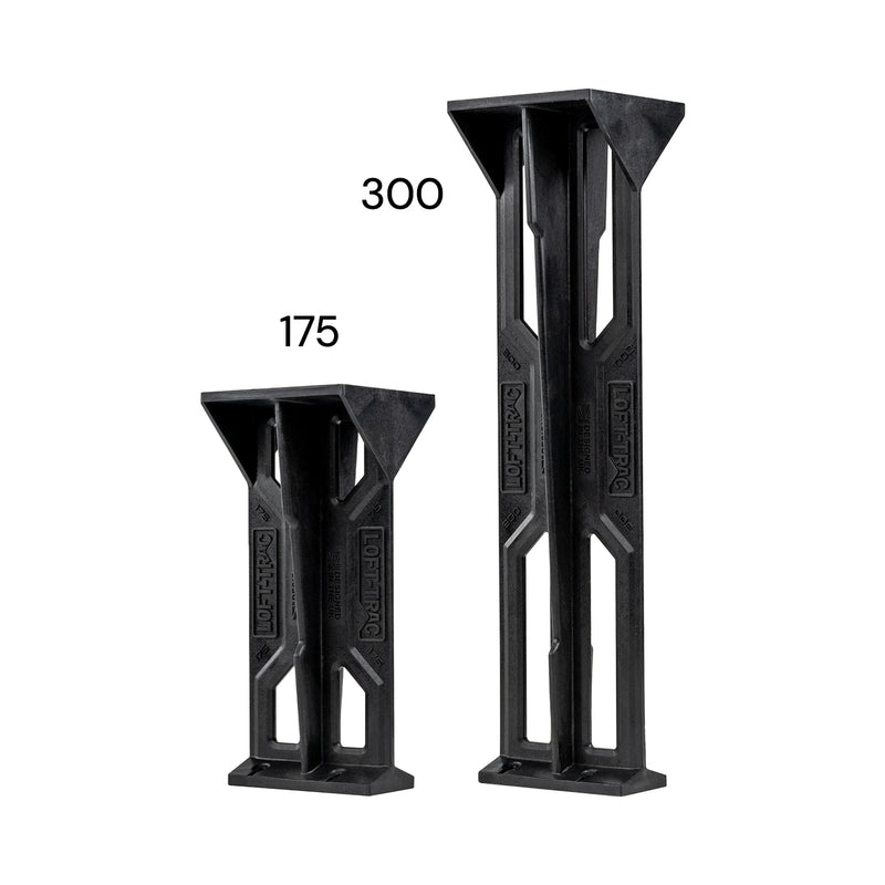 Loft-Trac 175 & 300 Uni-Support Size Comparison — Loft-Trac